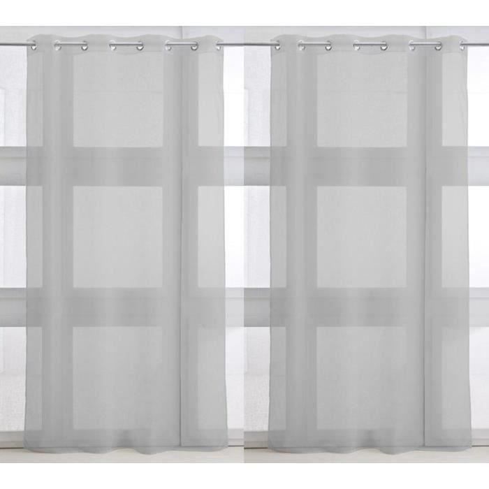 TODAY Paire de voilages - 135x240 cm - Zinc