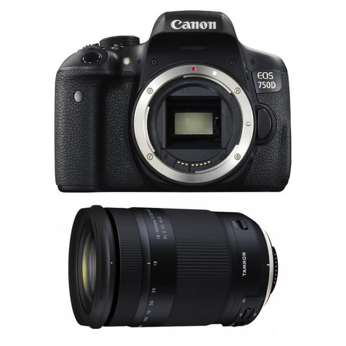 CANON EOS 750D + TAMRON 18-400 f/3.5-6.3 Di II VC HLD GARANTI 3 ans