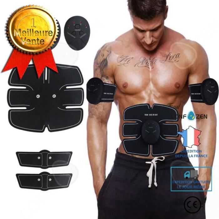 CONFO® ceinture abdominale électrostimulation minceur femme homme amincissant musculation électrique bras ventre plat sport patch ni