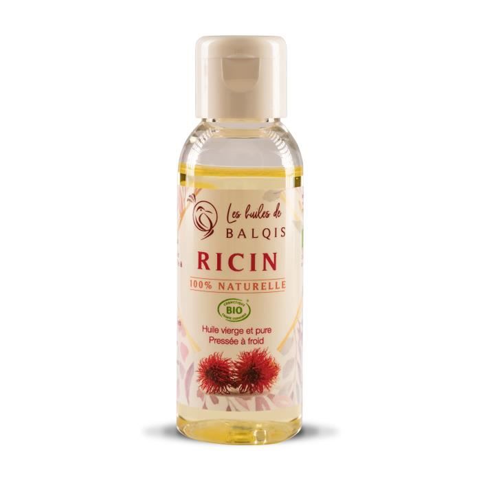 Huile de Ricin Bio 500mL, Spécial pousse : Cheveux, Barbe, Ongles, Cils et Sourcils. 100% naturelle, pure, pressée à froid