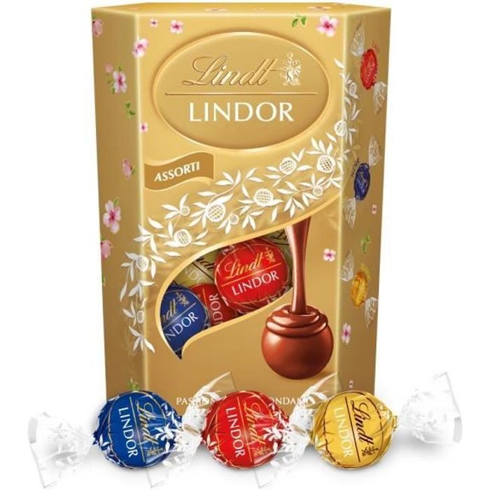 Chocolat Lindt Lindor Assorti Cornet 200g - DDM au 31/08/2021