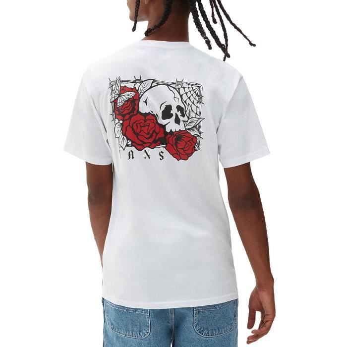 Vans T-Shirt pour Homme Rose Bed Blanc VN0A54CVWHT