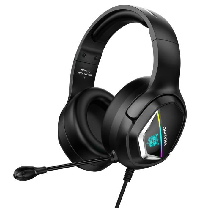 ONIKUMA casque gaming pour PS4, PS5, Xbox One, PC, Nintendo, ordinateur portable