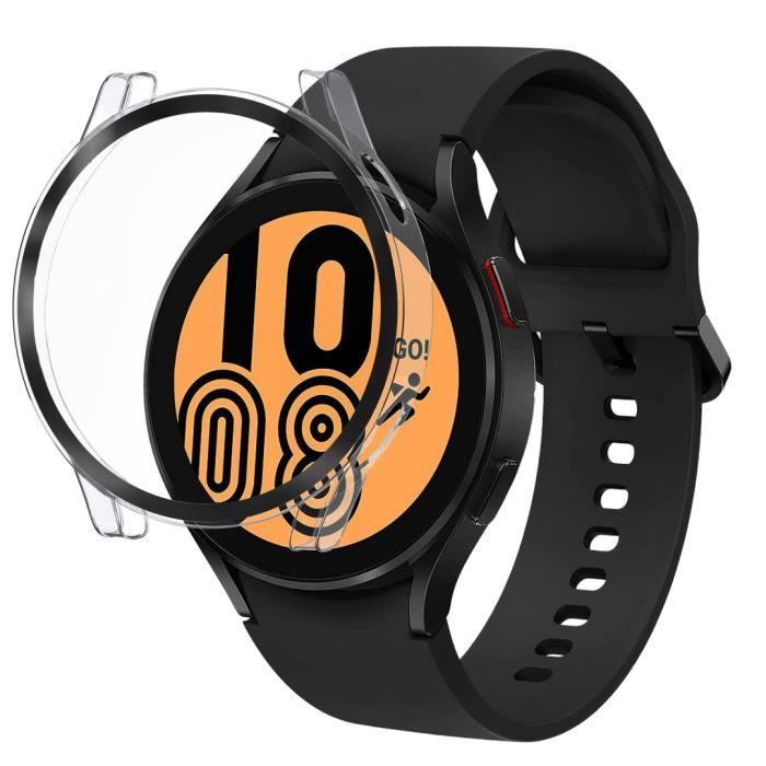 Coque compatible Samsung Galaxy Watch 4 44mm - Protection rigide étui transparent écran verre trempé Phonillico®