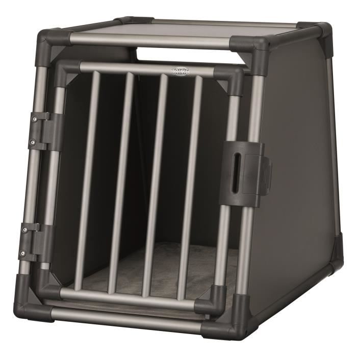 TRIXIE Box de transport - Aluminium - M : 55 x 61 x 74 cm - Gris graphite - Pour chien