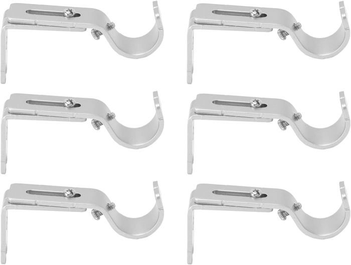 Lot De 4 Supports De Tringle à Rideaux Réglables Avec Vis Et Percage En Metal Pour Chambre A Coucher 91953583