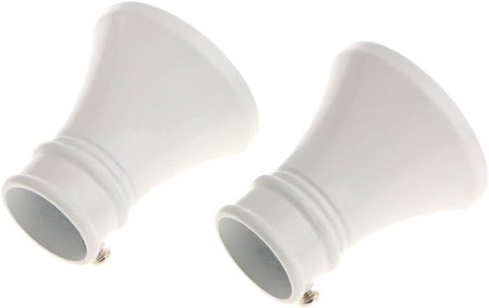 Embouts Style Classique Maison Hôtel Embouts De Tringle à Rideaux Tenlacum - Lot De 4 Blancs Pour Tringle 28mm Embouts Rideau Style Classique