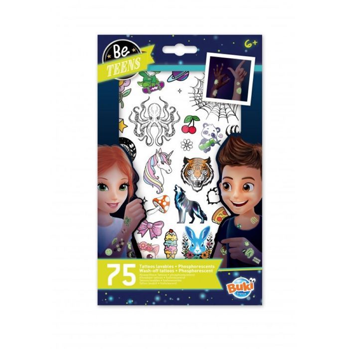 BUKI Planche de 75 tattoos lavables pas cher BUKI Planche de 75 tattoos lavables pas cher