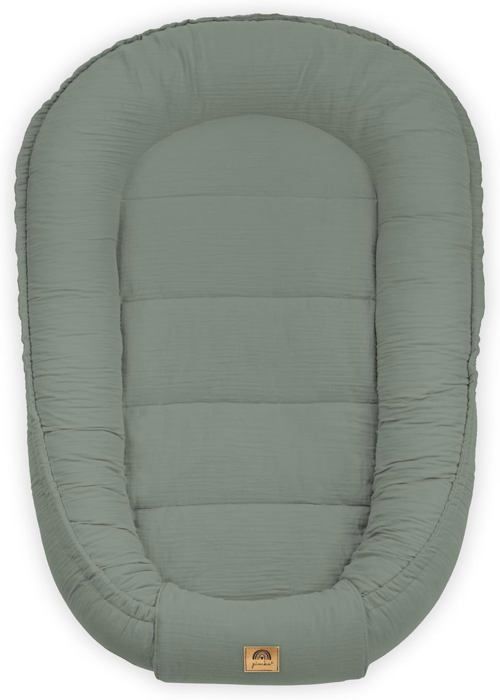 PIMKO - Reducteur de Lit Bébé mousseline Cocon 100% Coton Nid de Bébés Nouveau-né avec Baby Nest - Pistache Verte