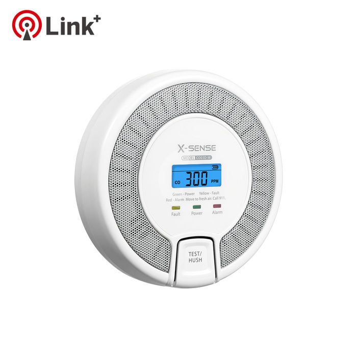 X-Sense Détecteur de Monoxyde de Carbone Interconnecté sans Fil Alarm de Monoxyde de Carbone Alimenté par Pile Rempla?able