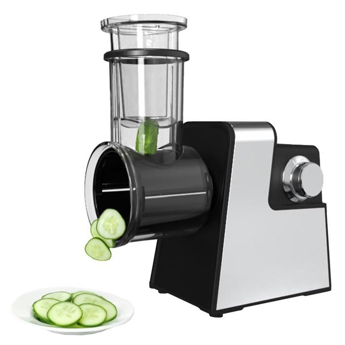 Coupe-Légumes Électrique Multifonction Avec 5 Lames Trancheuse Râpe Hachoir De Cuisine En Acier Inoxydable 200W Pour Légumes