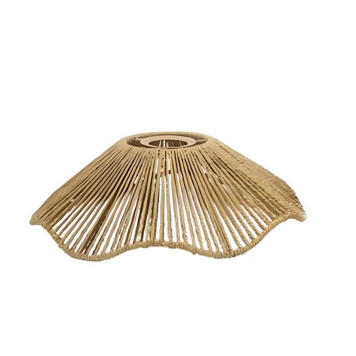 Lustre rétro en forme de chapeau de paille – Suspension en papier Wabi-Sabi pour salon chambre restaurant hébergement chez lhabi