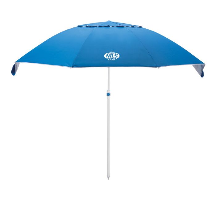AKTIVE 62222 Parasol Plage 220 Cm – Toit Ventilé Anti-Vent, Protection UV50+, Mât Réglable 28-32 Mm, Multicolore Avec Sac De Transport