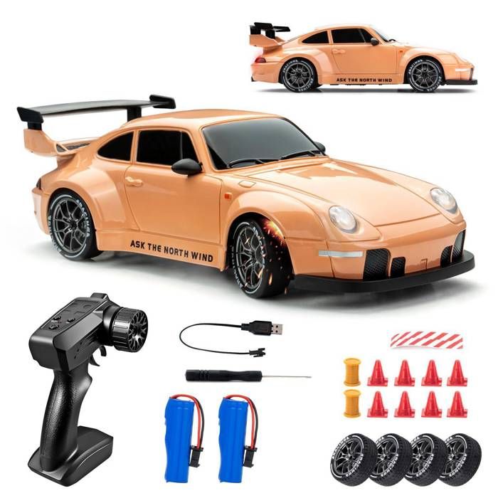 Siereolly Drift Car 1:24 - Voiture RC 4WD 20 Km/h Avec LED, Cadeau Enfant