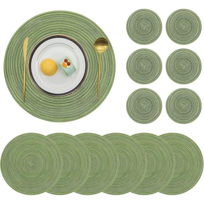 Sets De Table Ronds - Lot De 6 - Résistants à La Chaleur
