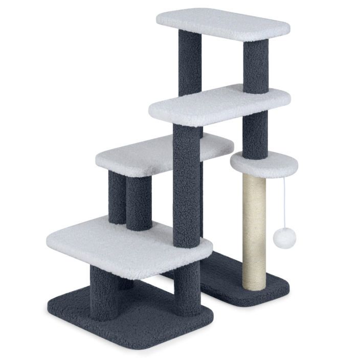 Arbre à chat - HELLOSHOP26 - 62 x 41 x 77 cm - 4 plateformes - Griffoir sisal - Léger et portable Arbre à chat - HELLOSHOP26 - 62 x 41 x 77 cm - 4 plateformes - Griffoir sisal - Léger et portable