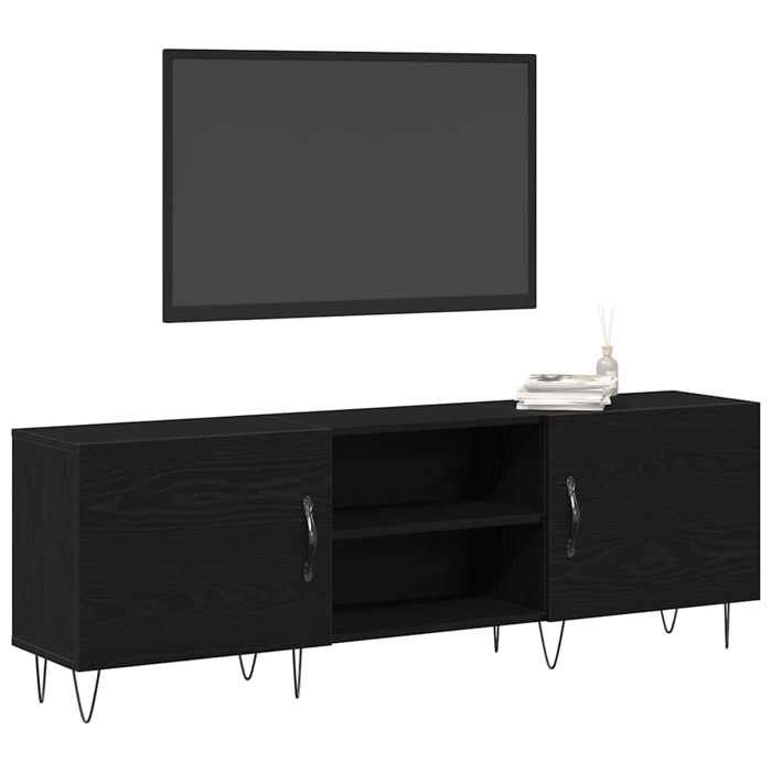 Spring Sale®Ensemble Armoire TV - SWEETY - Cabinet HIFI/Table de Télévision - Chêne noir 150x30x50 cm 70955901332