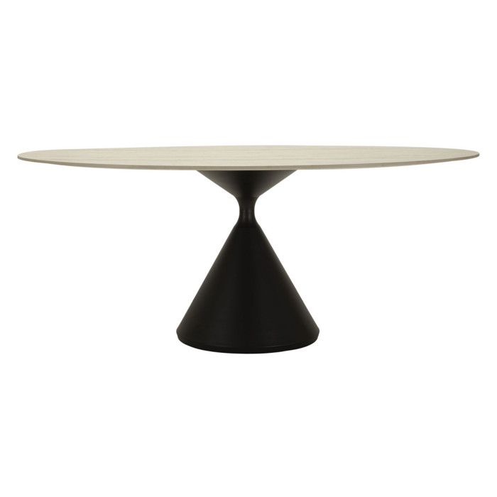 Table de Repas Ovale Space 180cm Noir