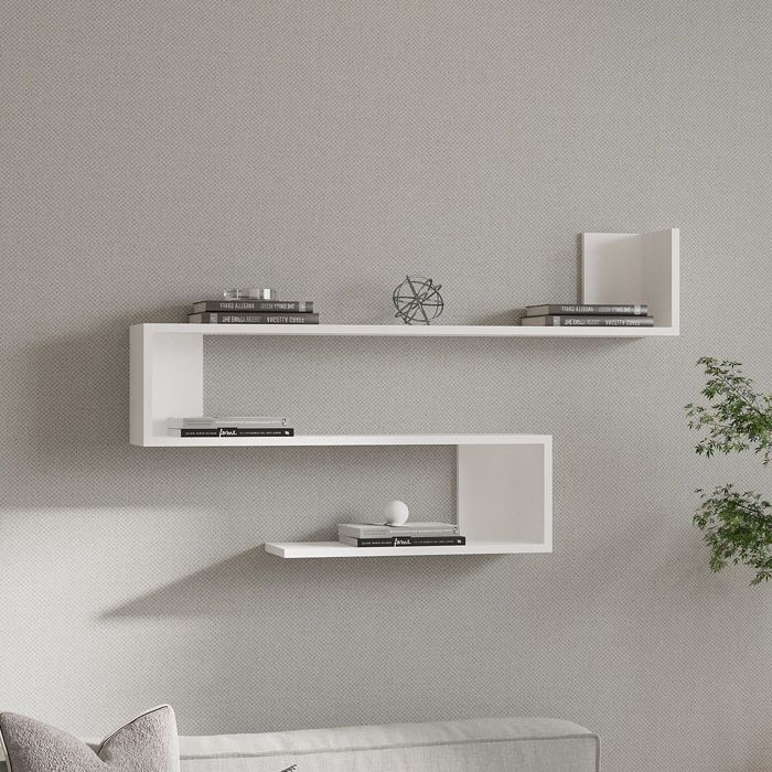Étagère Deliceto Dmora en bois de qualité blanc 120x20x71h cm Étagère Deliceto Dmora en bois de qualité blanc 120x20x71h cm
