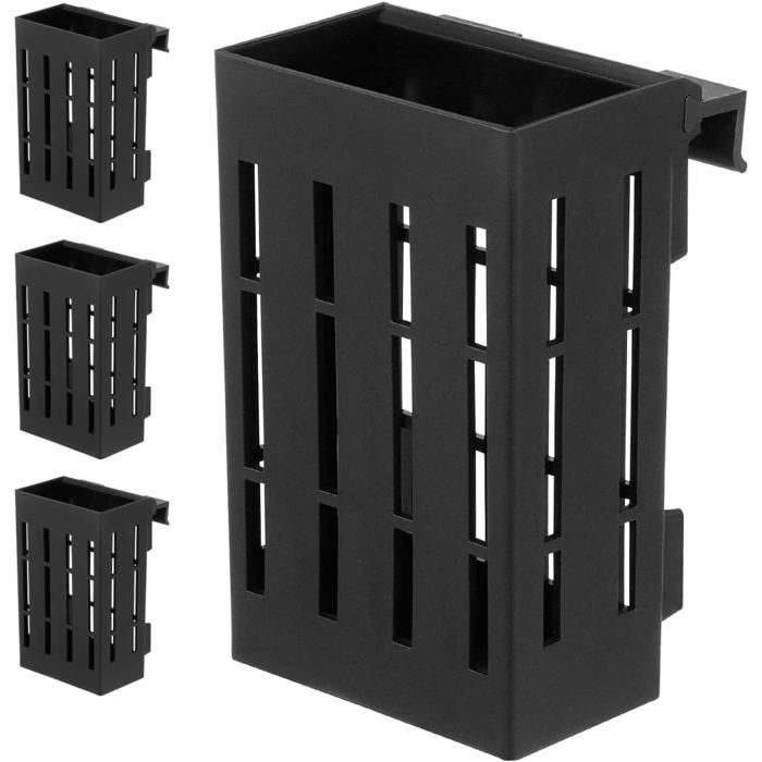 4 Panier de plantation Plastique avec trous Circulation deau Noir Pour aquarium .