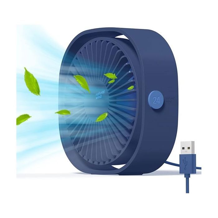 Mini Ventilateur USB Silencieux 3 Vitesses – Idéal Maison & Bureau Bleu