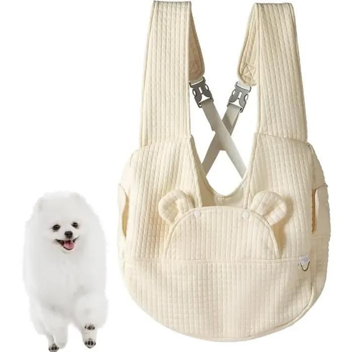 Sac de transport - Sac à bandoulière - Coton - Pour chien et chat - Jusquà 6 kg