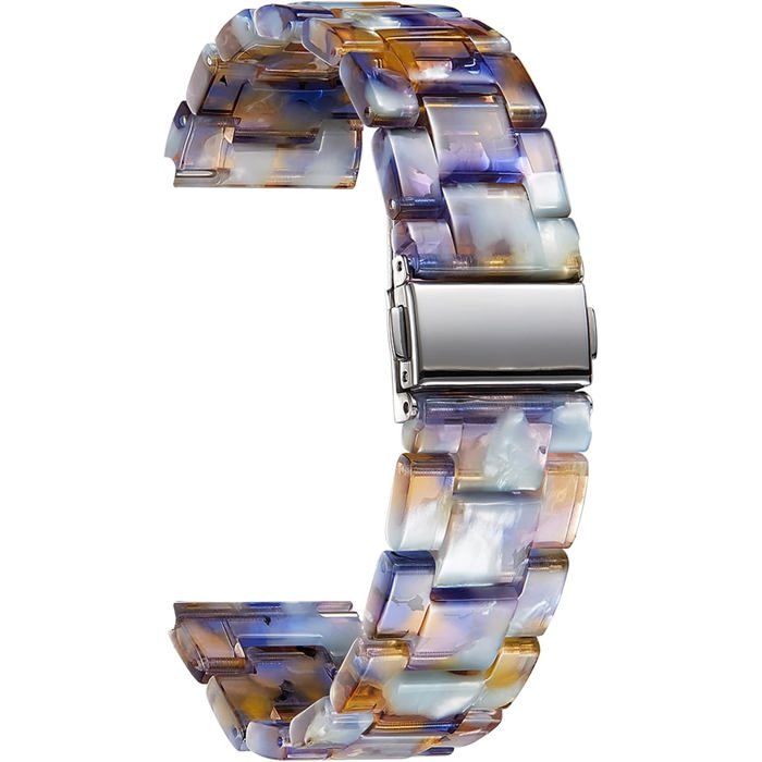 20mm-Bracelet De Montre En Résine Pour Dame Homme Bracelet De Remplacement Boucle Déployante Dégagement Rapide Pour Montre Connect