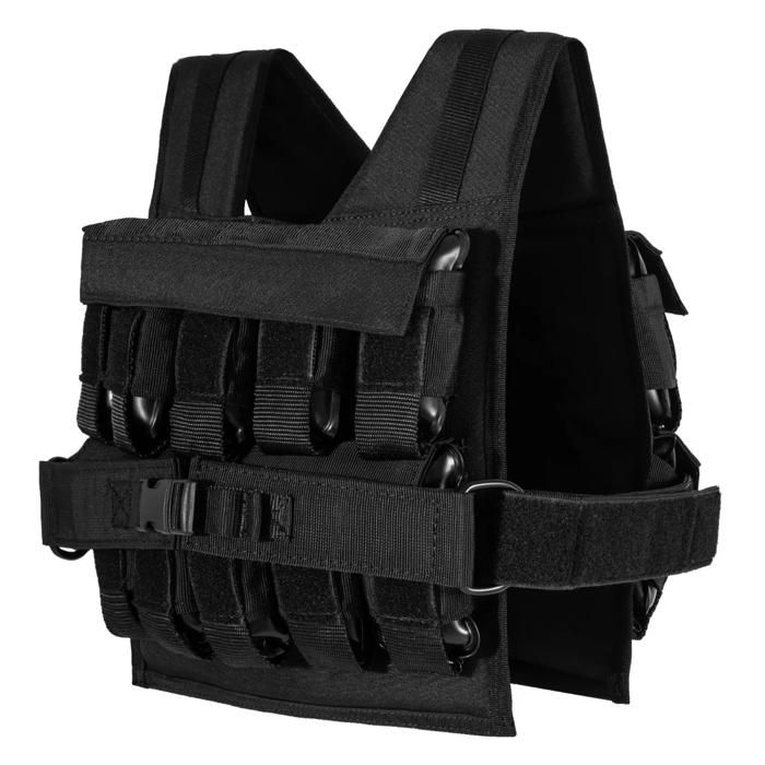 Charge réglable gilet lesté 0-20 kg 20 poids amovibles sangles ajustables pour débutants et athlètes