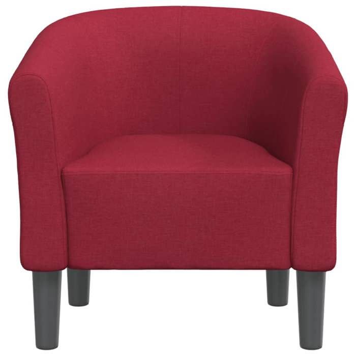 Rouge Chaise confortable LEMON Chaise cabriolet rouge bordeaux tissu Pour maison/bureau_19168