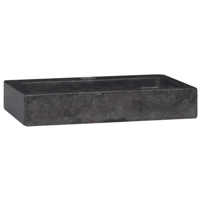 Lavabo - AKOZON - AKO7646491168336 - Marbre Noir - 38x24x65 cm - Design Élégant