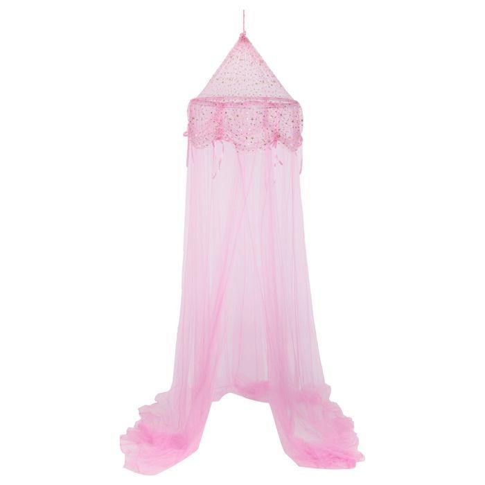 Ciel de lit pour enfant Demoiselle - H. 250 cm - Rose