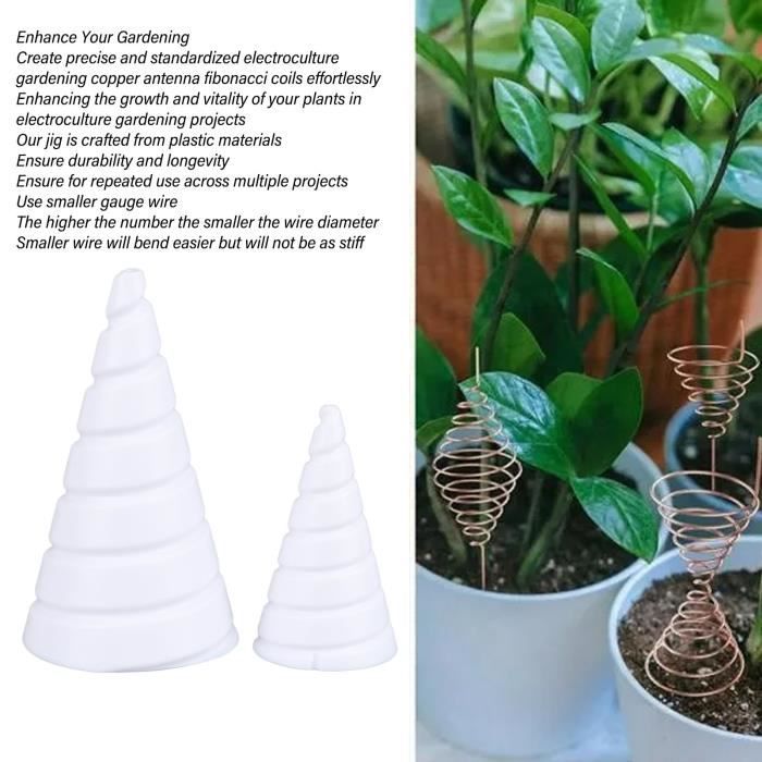 Fibonacci Lot de 4 outils d'enroulement de bobine pour plantes et jardinage Fibonacci Lot de 4 outils d'enroulement de bobine pour plantes et jardinage