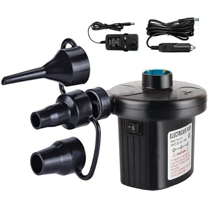 Pompe à Air Électrique 2 en 1 Rechargeable Gonfleur Degonfleur Electrique Pompe À Air Portable Rapide Gonfleur avec 3 Buses [413]