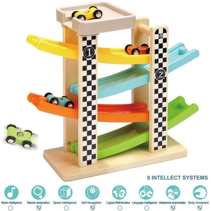 Jouet Enfant 2 Ans,Jouet Garçon Jeu Enfant 2 Ans, Cadeau Jouet Rampe de  Course en Bois pour 1 an et 2 Ans - Cdiscount Au quotidien