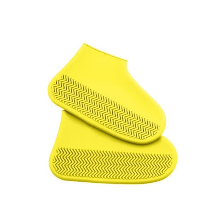 Ezlife Couvre-chaussures Jetable Antidérapante, 100 Pcs Surchaussures  Jetables Imperméable en Plastique CPE Indéchirable Prote[98]