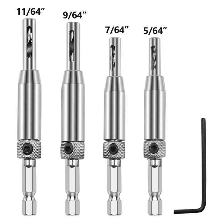 Assortiment De Forets à Centrage Automatique Bosch Clic-Change (3 Pièces) – Tige Hexagonale 1/4'' – Pour Charnières De Meubles - 12