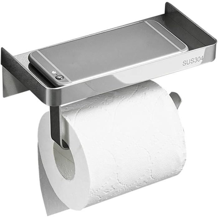 Porte Rouleau Papier Toilette En Acier Inoxydable Brossé - Montage Mural - Vis Incluses