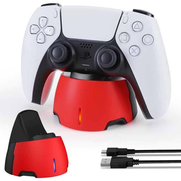 Chargeur PS5, Station de Charge PS5 Compatible avec PS5 & Edge Rapide Charger