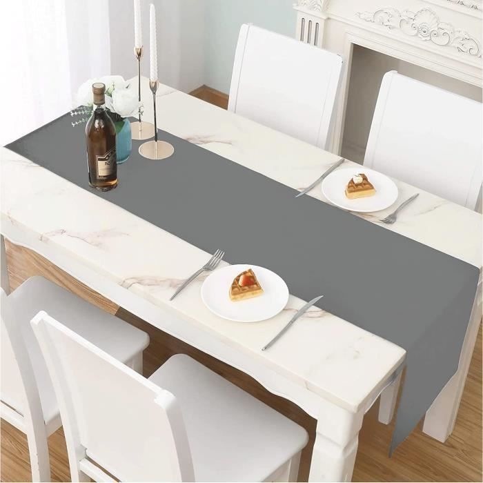Chemin De Table En Coton Gaze Orange 65x200cm - Décoration Table Noël Et Quotidienne