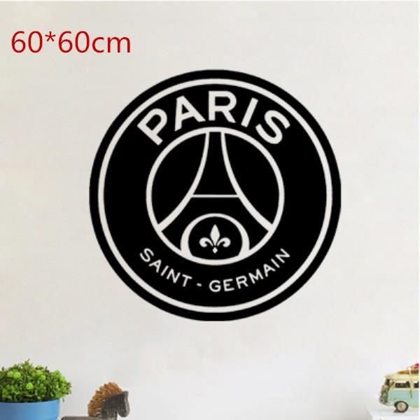 paris saint germain sticker mural de club de football psg logo de l equipe autocollant 60 60cm cdiscount maison