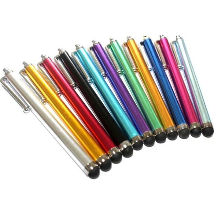 Stylet Capacitif Pour écrans Tactiles - Compatible Tablettes Et Smartphones - 6 Pointes De Rechange - 6