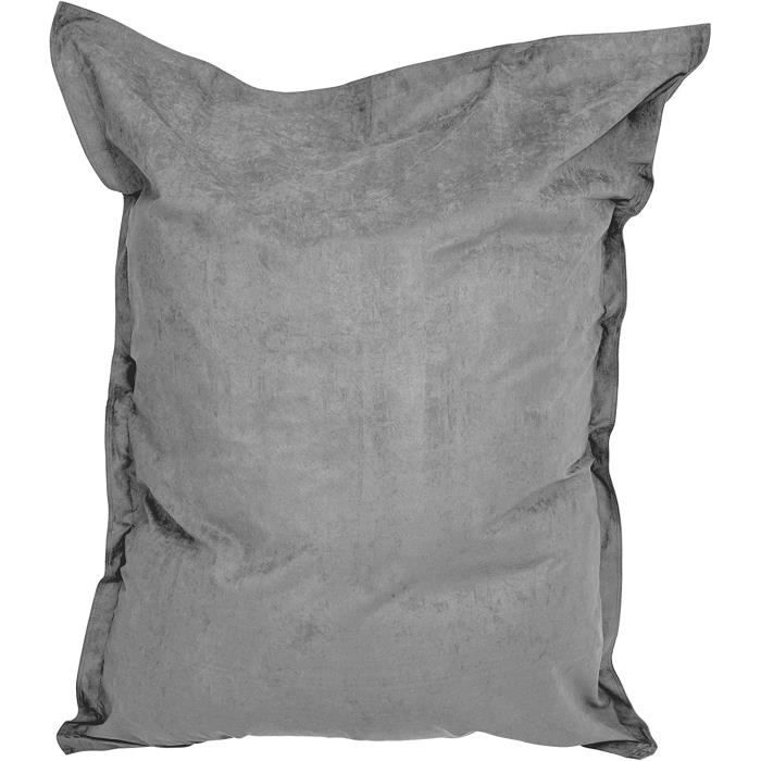 Pouf Géant Sceno Hill – Velours Côtelé Rouge, 125x175 Cm – Housse Lavable, Fabriqué En France