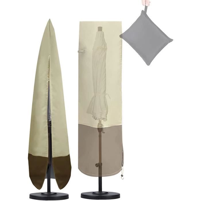 GREEN CLUB Housse De Protection Pour Parasol Déporté 2,4 M - 40x60x210 Cm - Beig