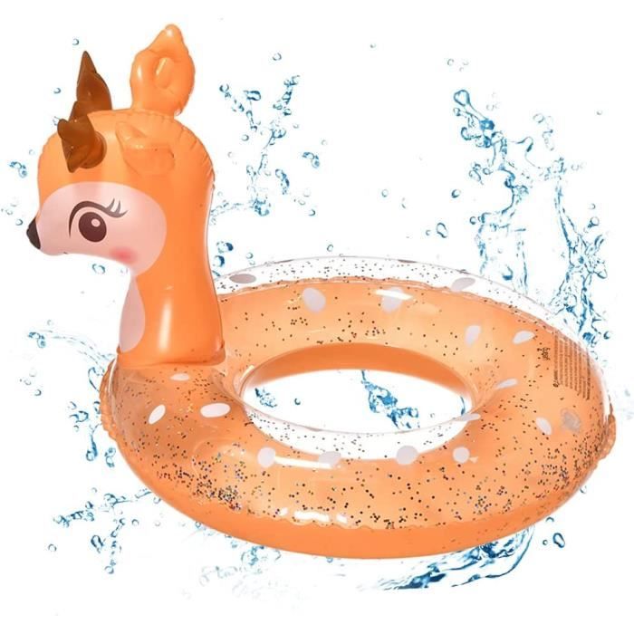Flamant Rose Bouée Licorne Gonflable Avec Paillettes - Anneau De Natation Enfant Pour Piscine Ou Plage Bouée Licorne Gonflable Paillettes Piscine