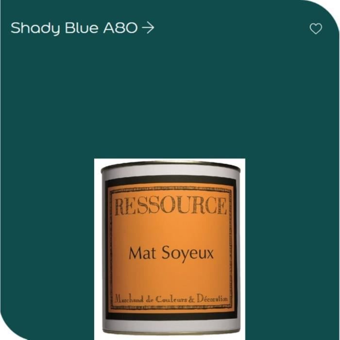 Peinture Ressource Mat Soyeux Shady Blue A80 2 5l Achat Vente Peinture Vernis Peinture Ressource Mat Soye Cdiscount