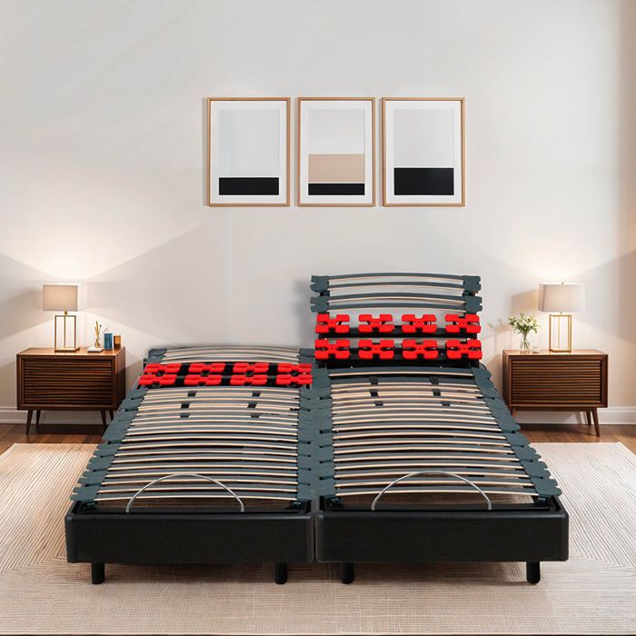 Sommier électrique Bodysoft 90x200 cm - Lattes et plots - Fabriqué en France Sommier électrique Bodysoft 90x200 cm - Lattes et plots - Fabriqué en France