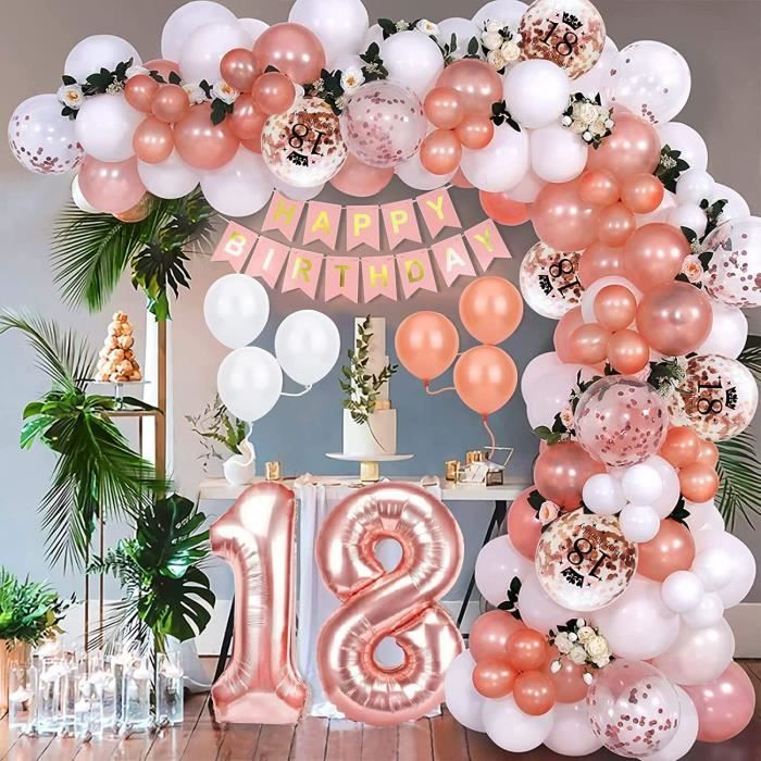 Set Garçon Fille Kit De Ballons D'anniversaire 18 Ans - Temu Canada