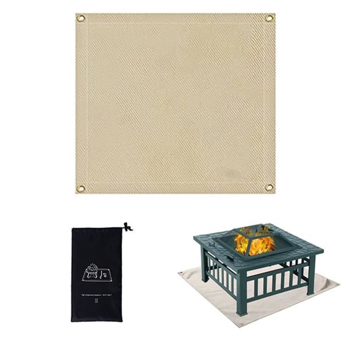 Tapis Ignifuge TopHomer 0.99x1.19m - Protection Sol Barbecue, Camping, Terrasse
