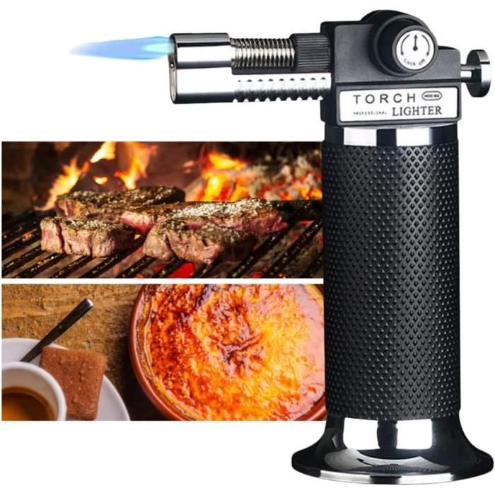 4 Chalumeaux De Cuisine Rechargeables – Flamme Réglable 1371°C, Avec Sécurité, Pour Crème Brûlée, Bricolage, Barbecue