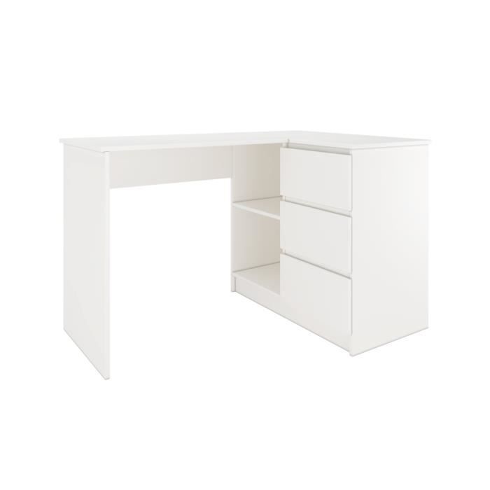 Sundar Bureau Informatique D Angle Moderne 124 5x85x77 3 Tiroirs 2 Grandes Niches Table Ordinateur Multi Rangements Blanc Achat Vente Bureau Sundar Bureau Informatique Soldes Sur Cdiscount Des Le 20 Janvier Cdiscount